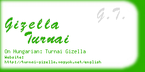 gizella turnai business card